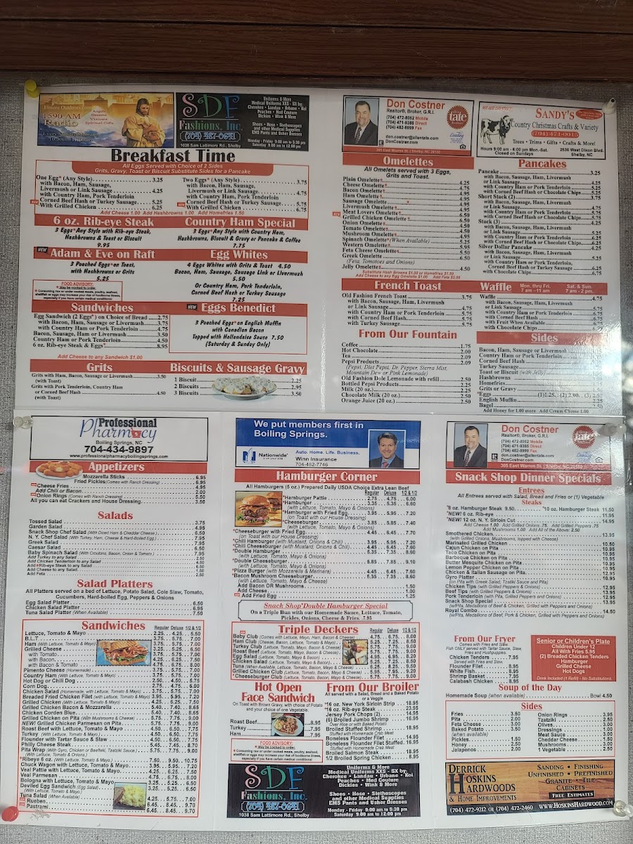 Snack Shop Family Restaurant Menu - Image 3