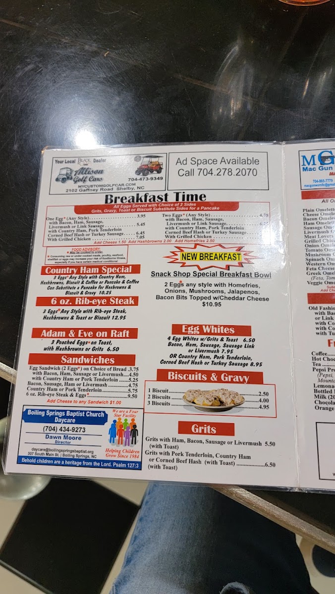 Snack Shop Family Restaurant Menu - Image 4
