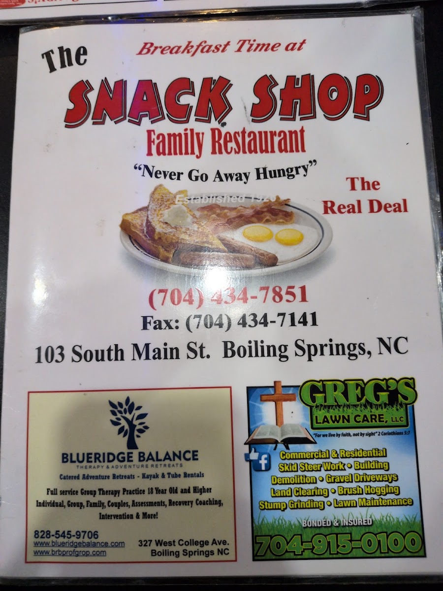 Snack Shop Family Restaurant Menu - Image 5